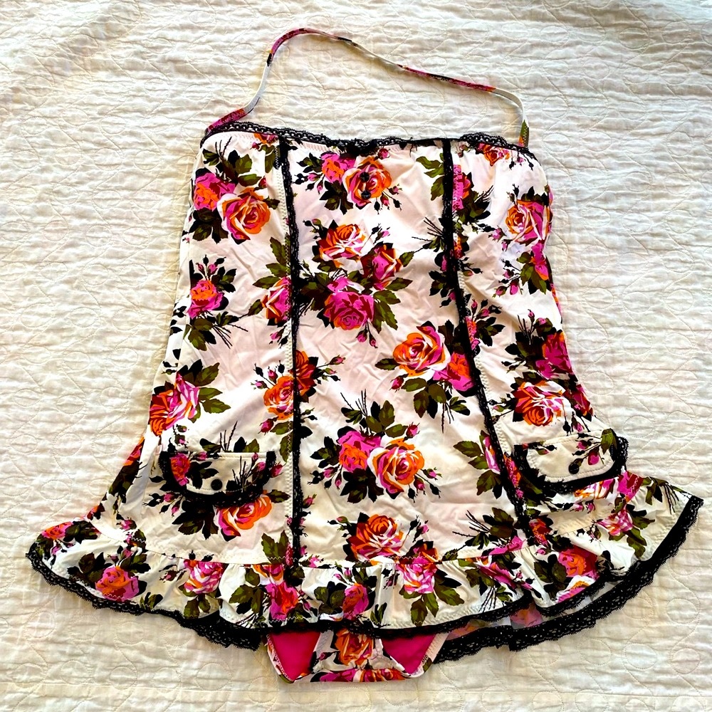 BETSEY JOHNSON SWIM one piece, EUC, Size L